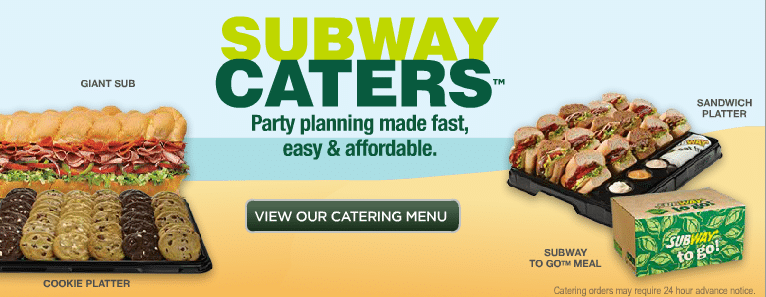 Subway Catering All Catering Menu Prices